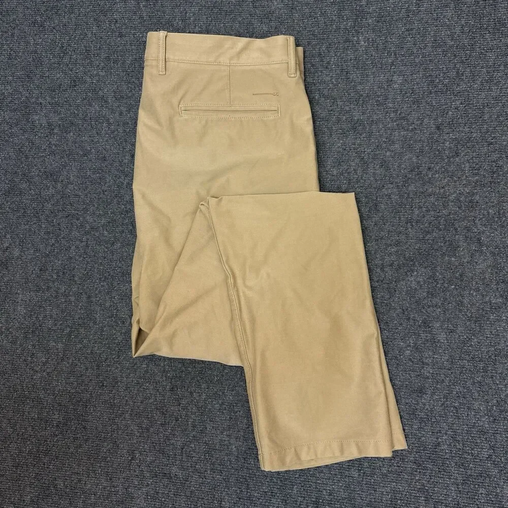 J Crew Athletic Performance Pant 35/34 Tan Oarsman Tapered 1040 Classic Preppy